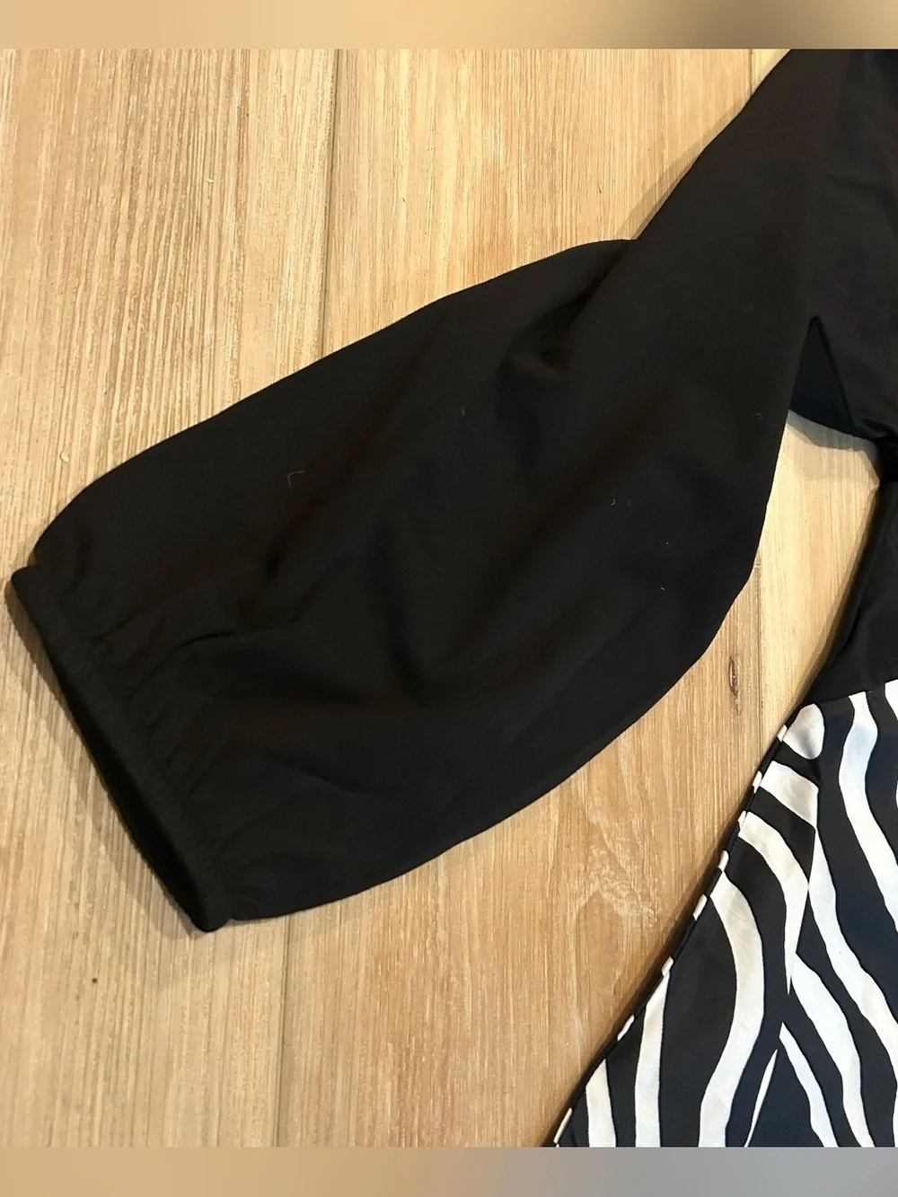 S-DEER Zebra Print Asymmetrical Maxi Dress Open Back Rhinestone